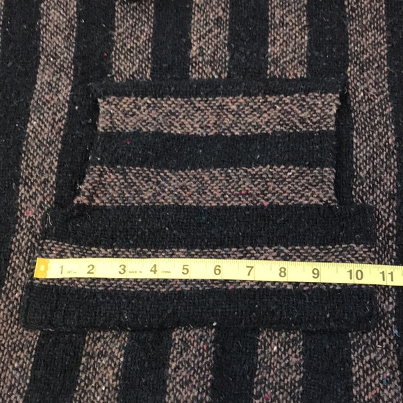 Textile Baja Woven Boho Style Hoodie Pullover Size Small - Picture 6 of 8